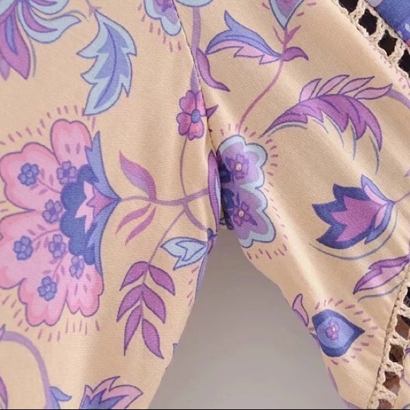 HP🎉Boho Chic Gypsy Vintage Floral Maxi Dress - Picture 10 of 13